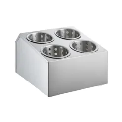 Soporte para cubiertos de acero inoxidable (incluye los 4 o 6 cilindros)