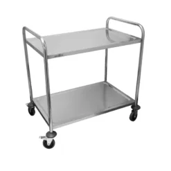 Carro de servicio de 2 estantes. Acero inoxidable