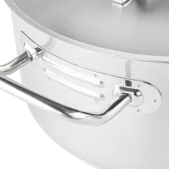 Alternative view of Olla recta de acero inoxidable con tapa. Apta para inducción.