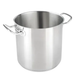 Olla recta de acero inoxidable sin tapa. Apta para inducción.