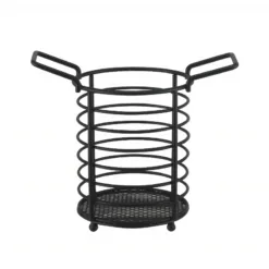 Cesto de sobremesa para cubiertos de hierro negro