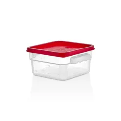 Contenedor PP cuadrado 1,9 Lt con tapa