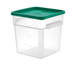 Contenedor PP cuadrado 7,6 Lt con tapa