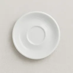 Plato para taza café de porcelana. Modelo HORECA.