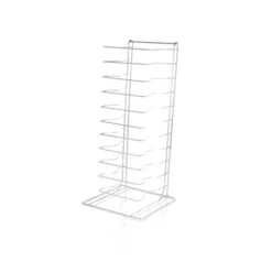 Soporte para pizzas de acero cromado