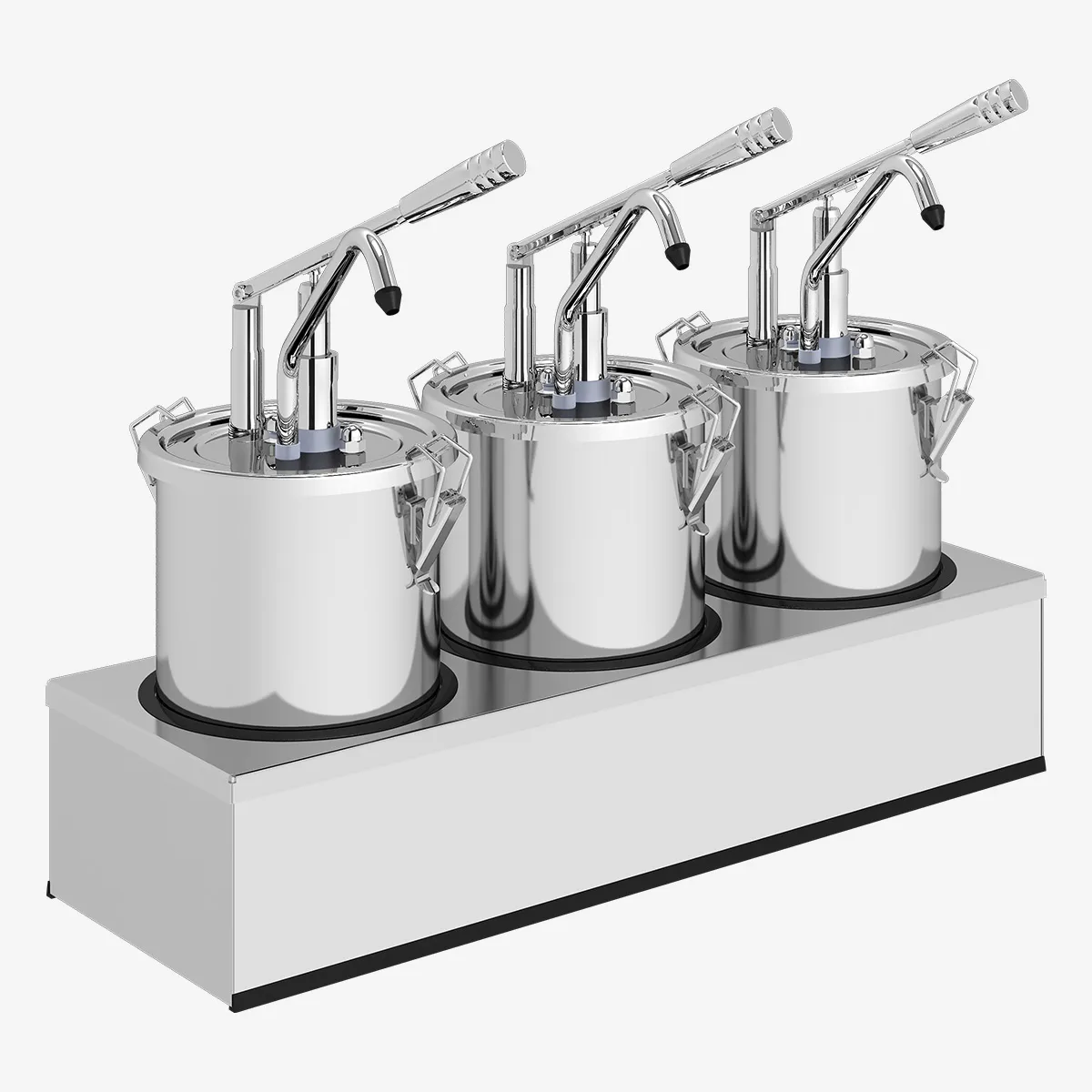 Dosificador de palanca de acero inoxidable 18/10 - 3 unidades