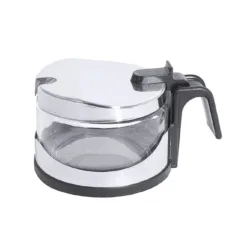 Quesera para parmesano de acero inoxidable y vidrio (incluye la cucharilla)