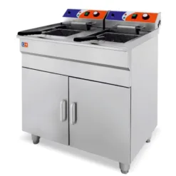 Freidora eléctrica doble con mueble